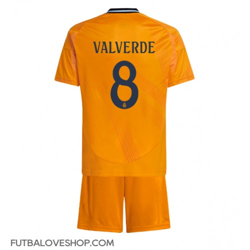 Dres Real Madrid Federico Valverde #8 Preč pre deti 2024-25 Krátky Rukáv (+ trenírky)